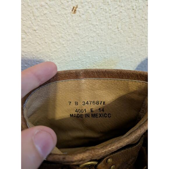 Frye harness short boots leather size 7 - Picture 4 of 8